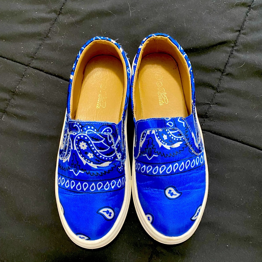 Blue Bandanna Shoes